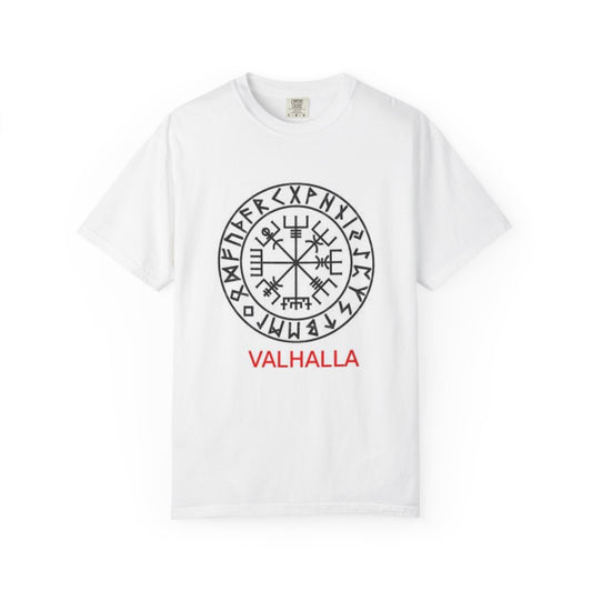 Valhalla Rune Compass T-Shirt — Viking Vegvísir Design