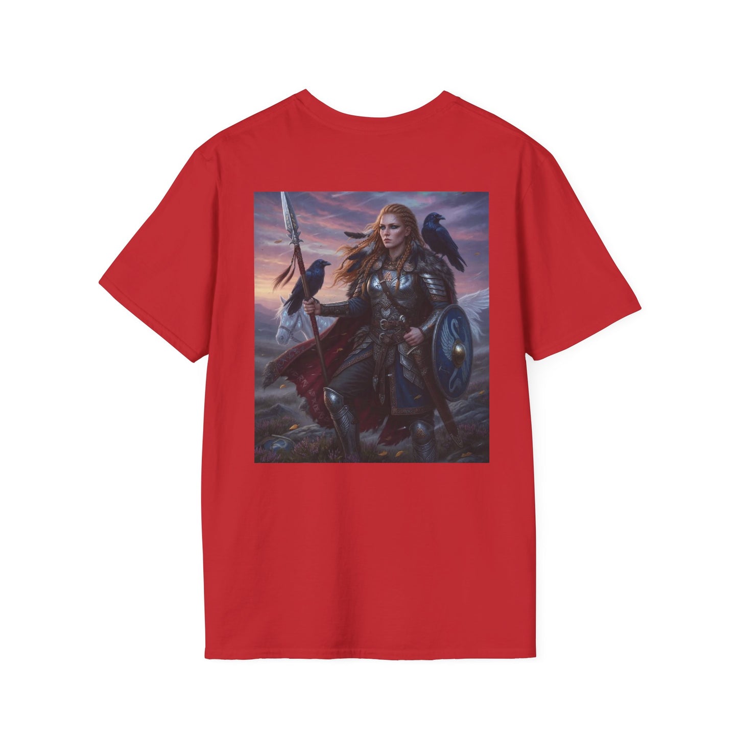 Valkyrie Warrior T-Shirt — Norse Shieldmaiden Art Tee