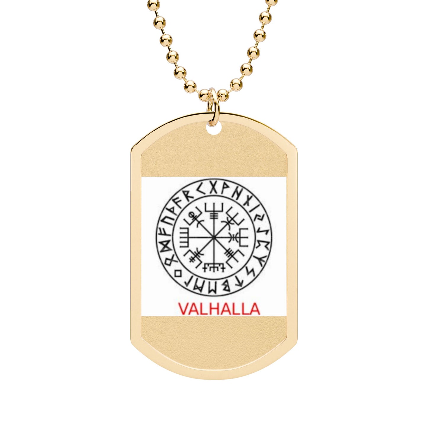 Valhalla Vegvisir Dog Tag Necklace