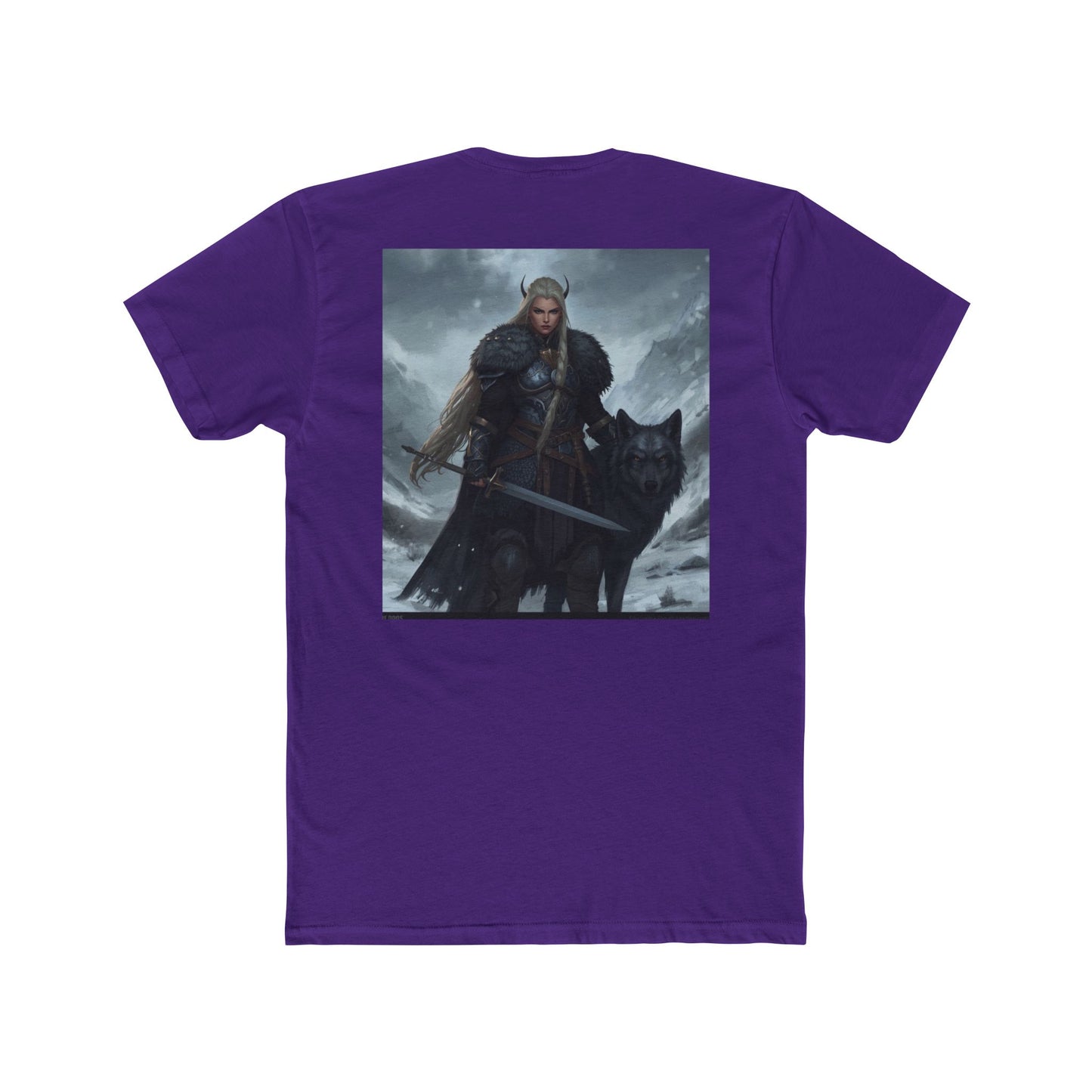 Viking Warrior & Wolf Graphic Tee — Norse Fantasy Sword T‑Shirt