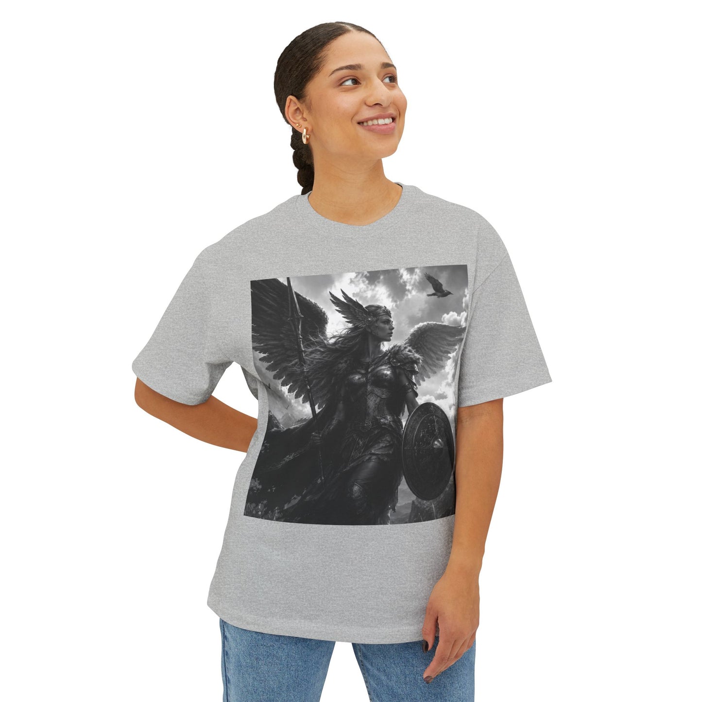Valkyrie Warrior Tee — Nordic Myth Winged Shield Graphic Shirt