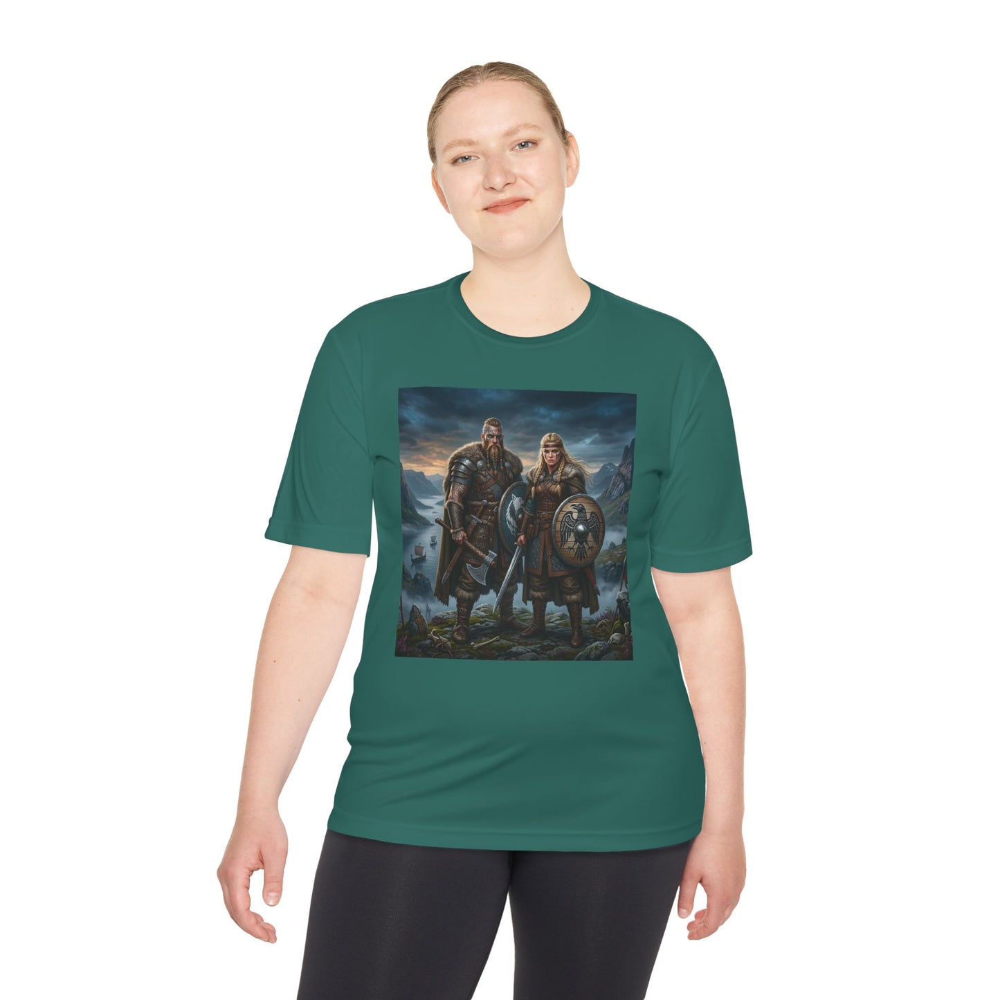 Viking Warriors Graphic Tee — Norse Shield & Axe Mythic T-Shirt