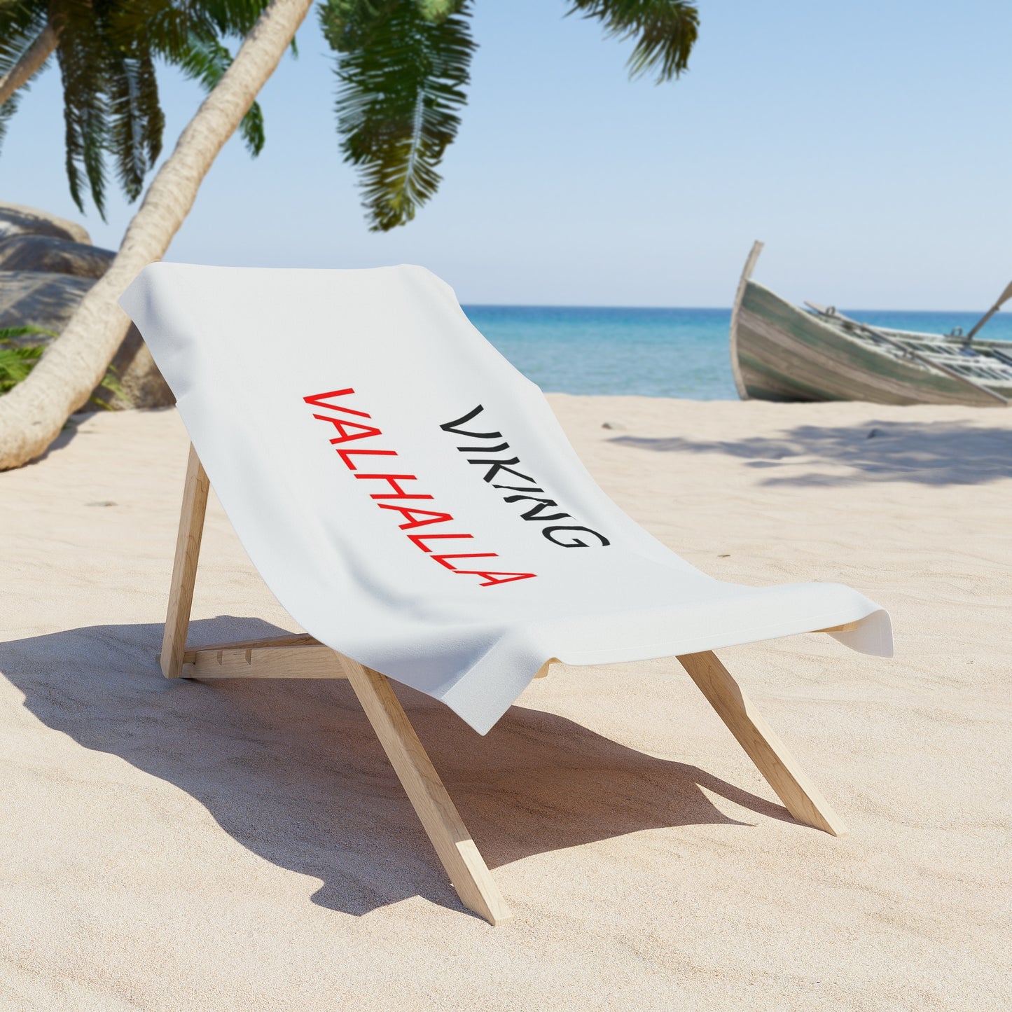 Viking Valhalla Beach Towel — Scandinavian Norse Mythology Pool & Travel Towel
