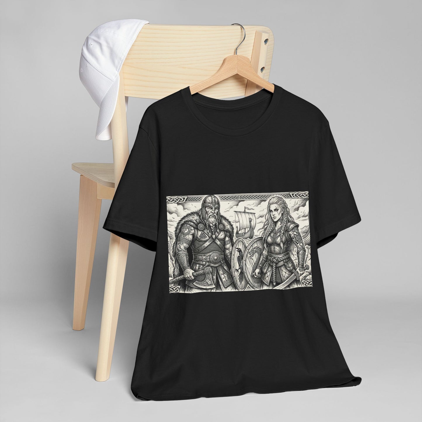 Viking Warriors Illustration T‑Shirt