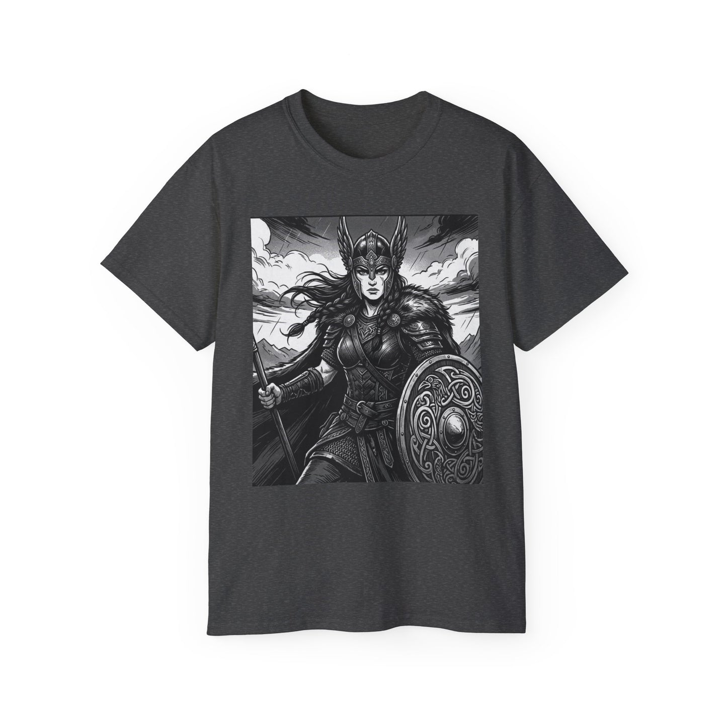 Valkyrie Warrior Tee — Norse Shieldmaiden Graphic T-Shirt