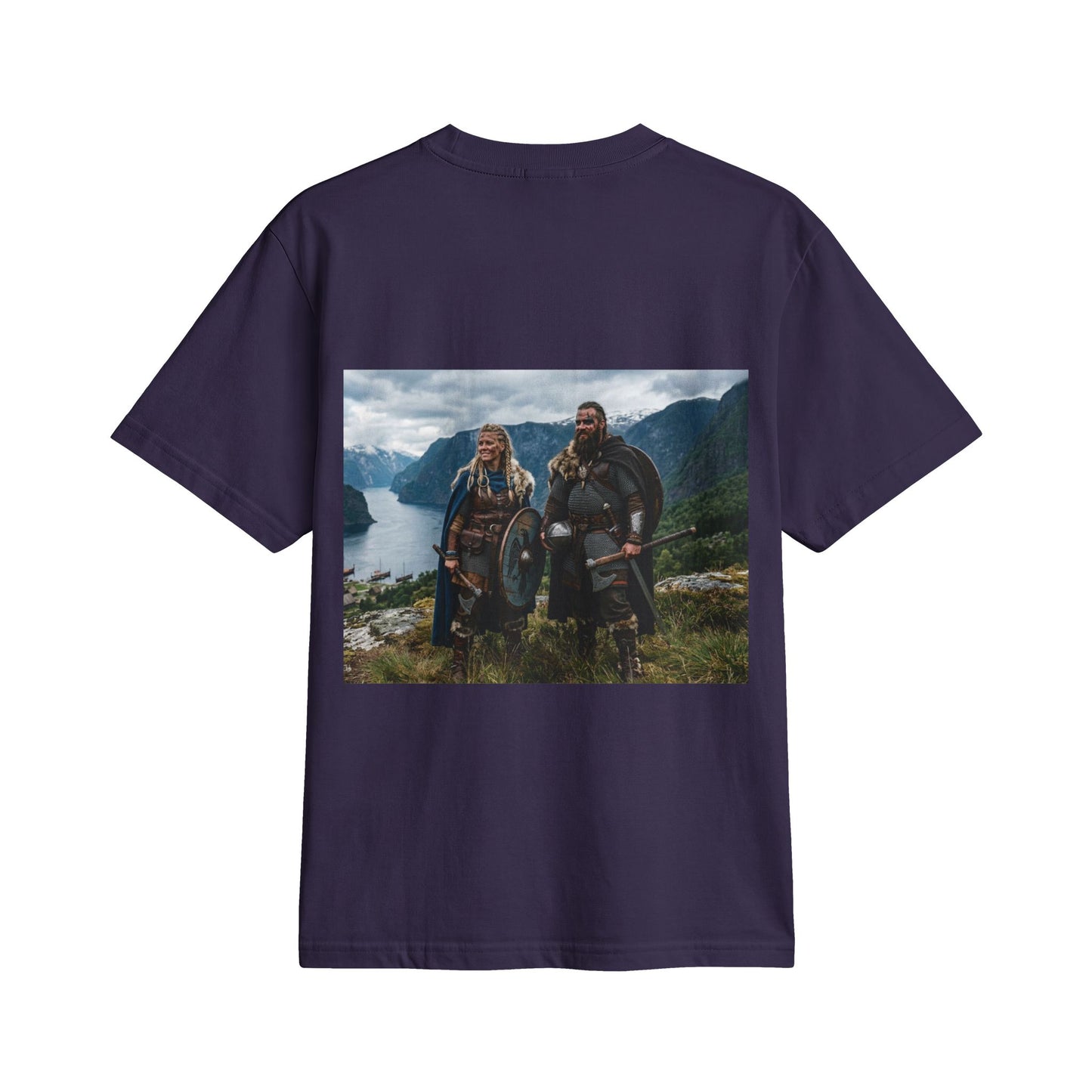 Viking Warriors Scenic Photo T‑Shirt