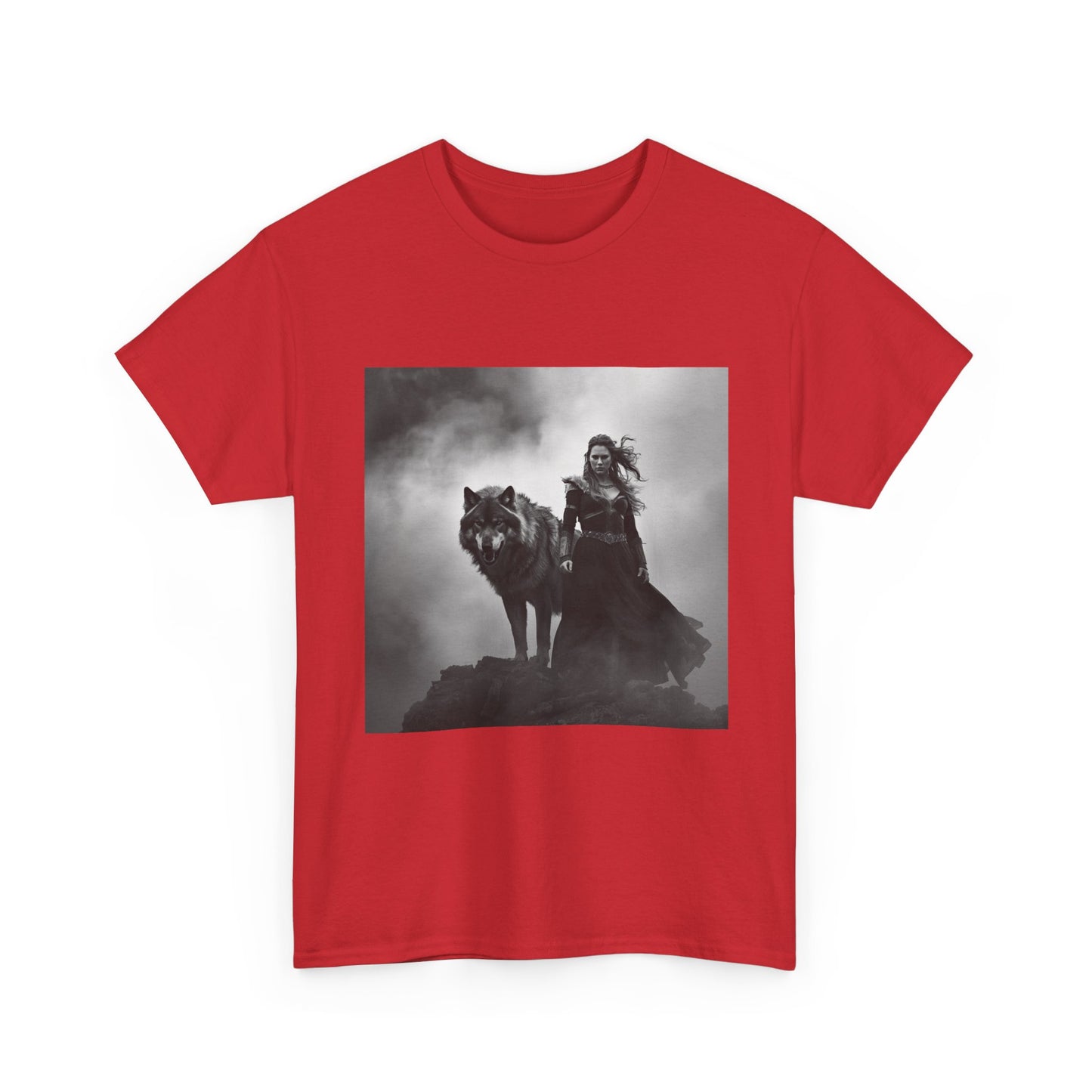 Witch & Wolf T‑Shirt — Gothic Fantasy Graphic Tee