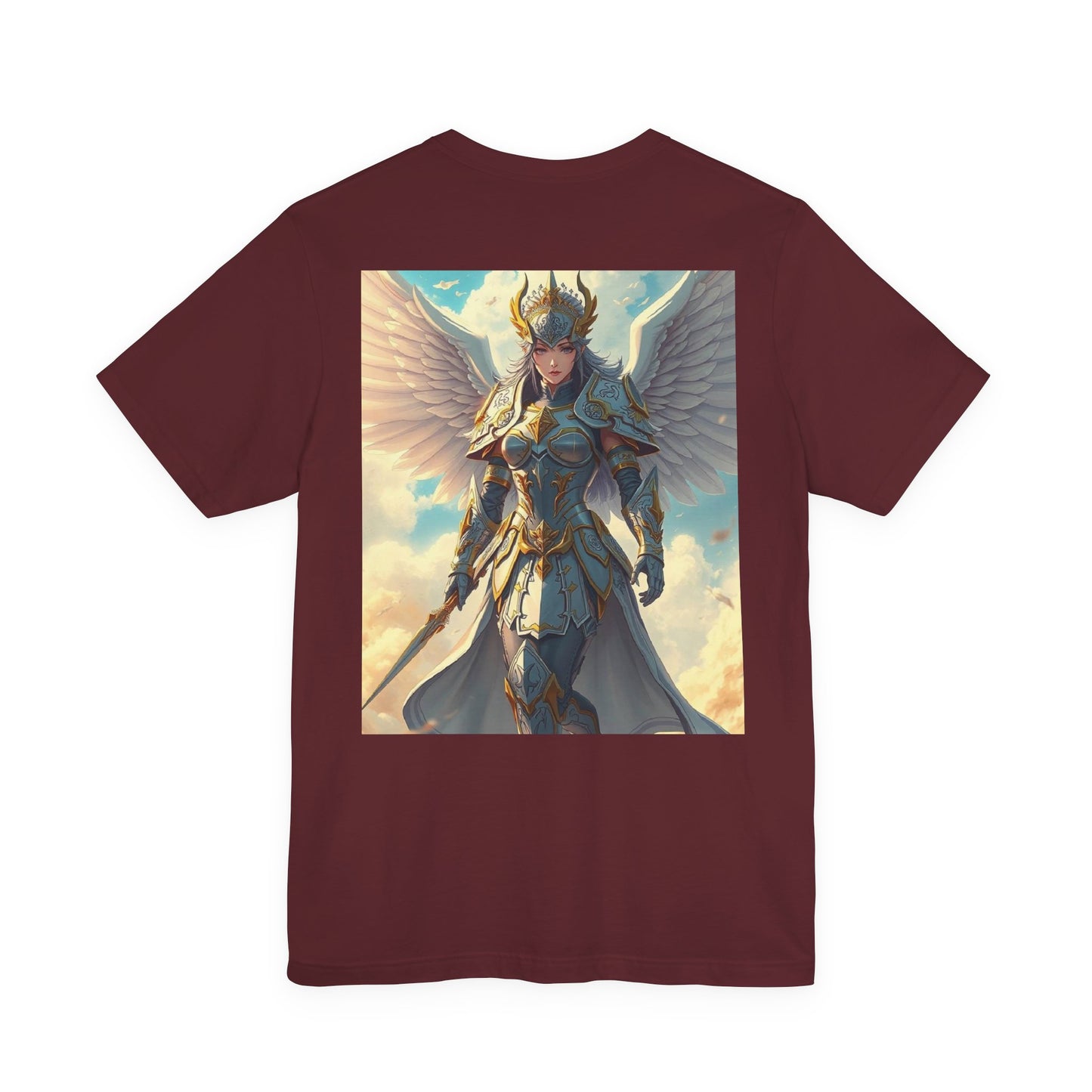 Angel Warrior T-Shirt — Fantasy Valkyrie Winged Armor Graphic Tee