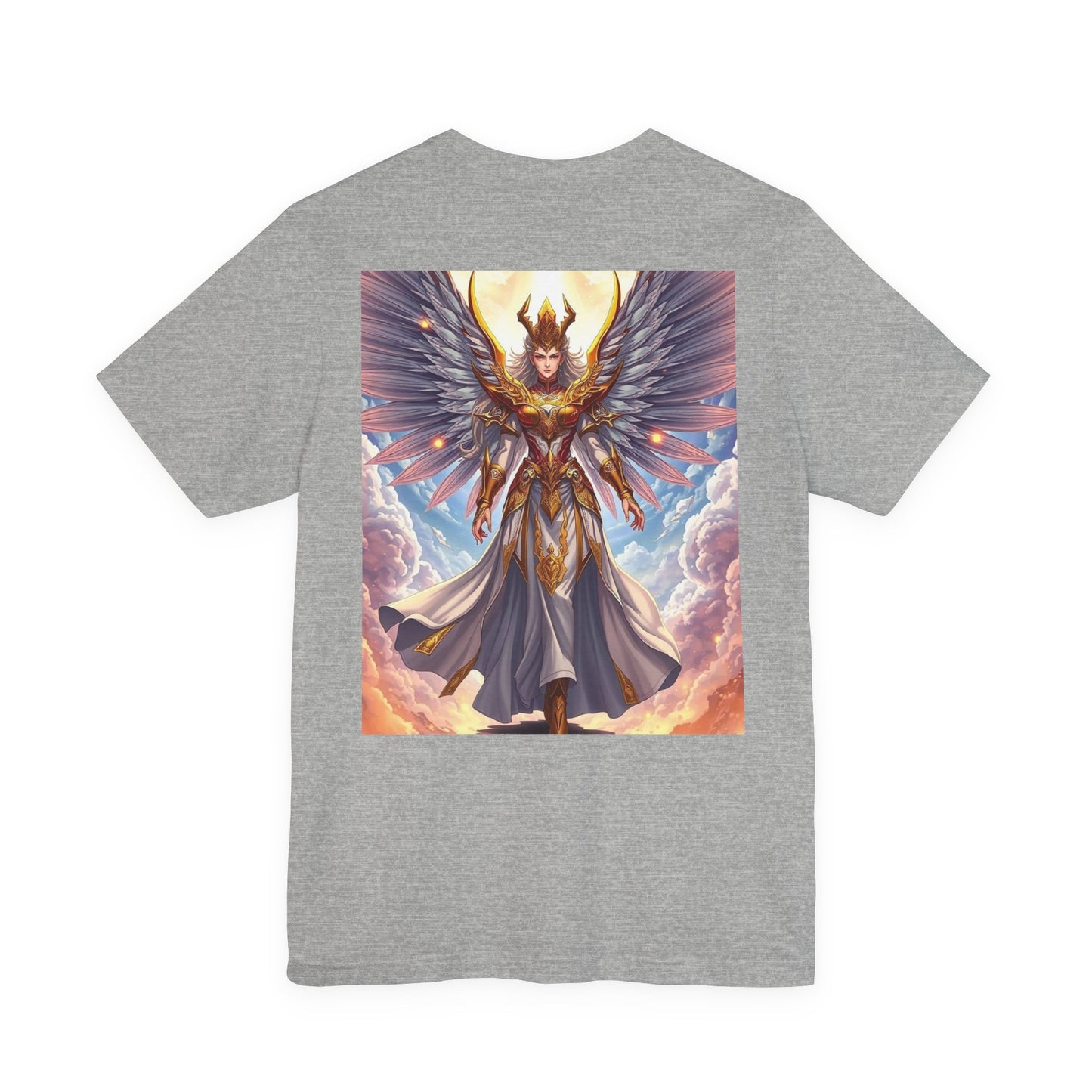 Angel Warrior Graphic Tee — Celestial Valkyrie Illustration T-Shirt