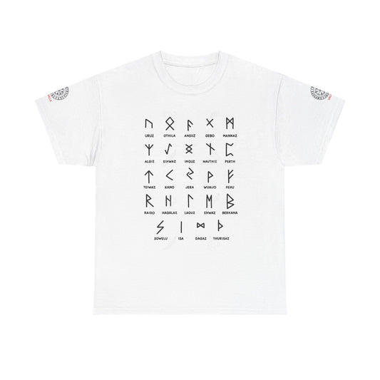 Runes Alphabet T‑Shirt — Viking / Norse Rune Chart Tee