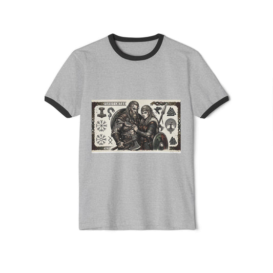 Viking Family Ringer T-Shirt — Norse Shieldmaiden & Warrior Design