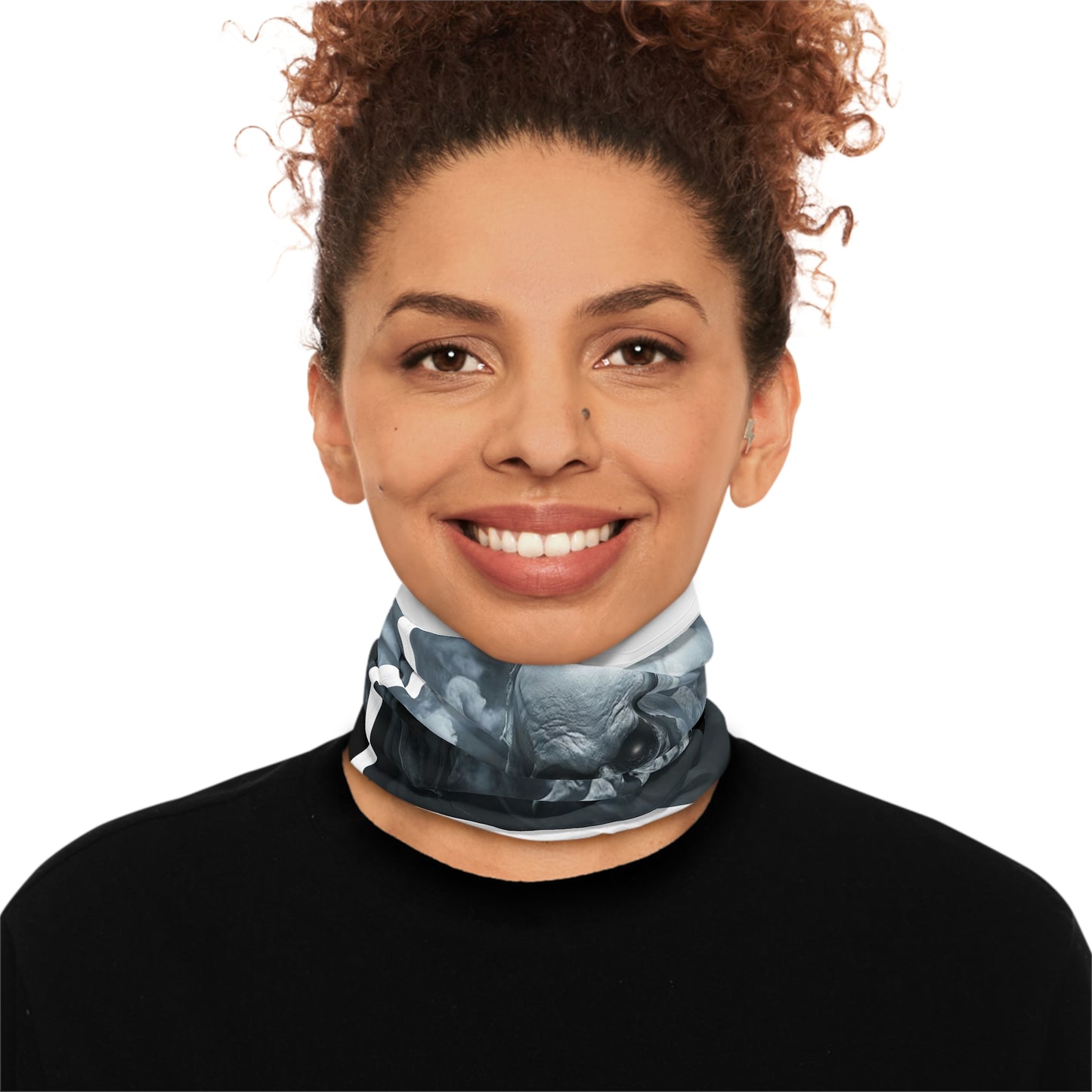 Grim Reaper Skull Neck Gaiter — RIP Horror Face Mask for Halloween