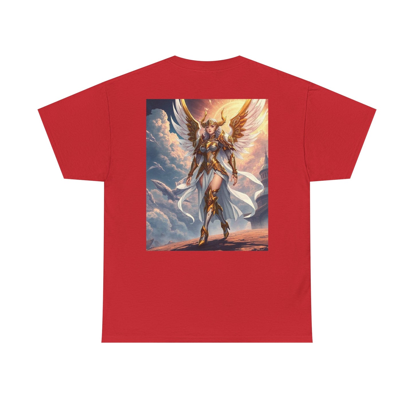 Angel Warrior Graphic Tee — Celestial Valkyrie Mythical Fantasy T-Shirt