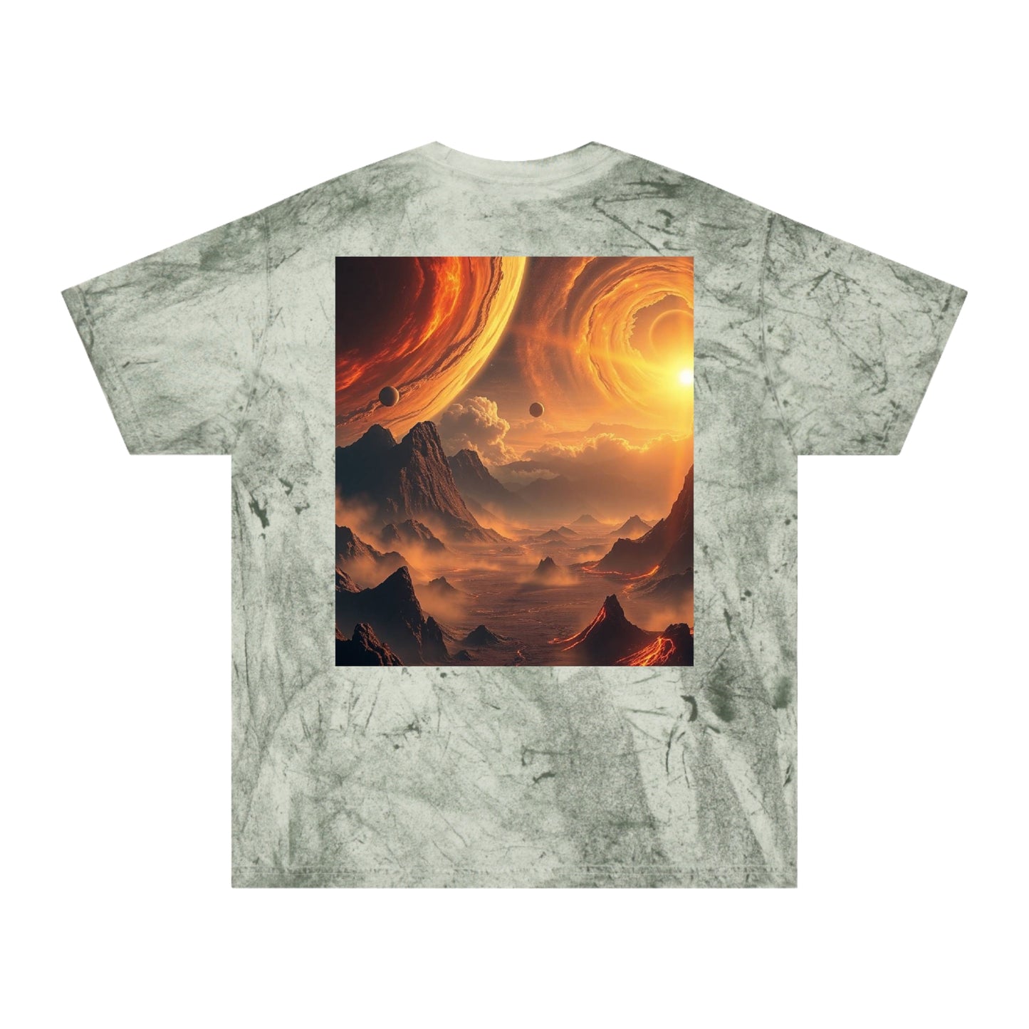 Solar Stormscape Tee — Sci‑Fi Planet Landscape Graphic T-Shirt