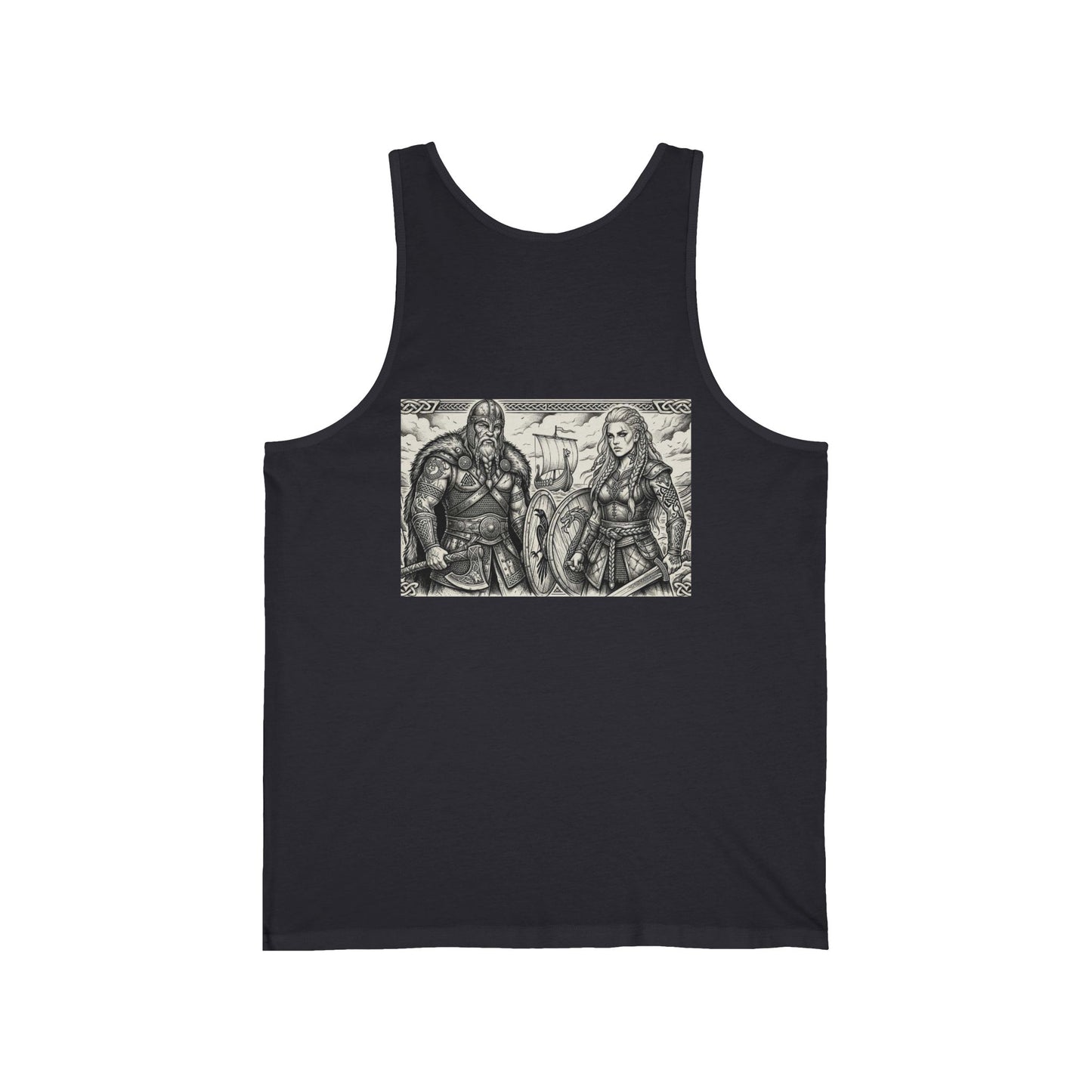 Viking Warriors Tank Top — Norse Shieldmaiden & Warrior Illustration