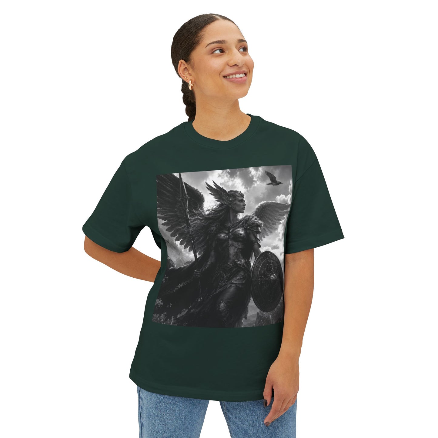 Valkyrie Warrior Tee — Nordic Myth Winged Shield Graphic Shirt
