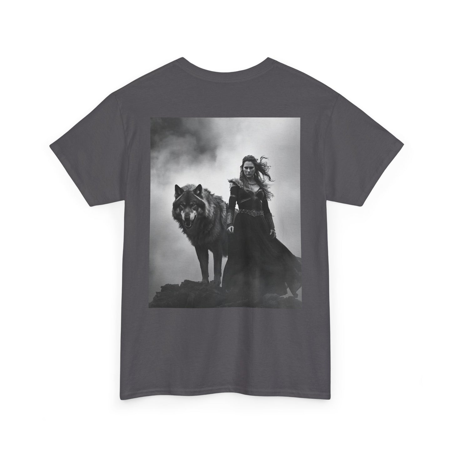 Witch & Wolf T‑Shirt — Gothic Fantasy Graphic Tee