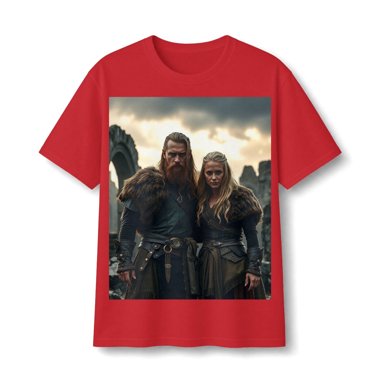 Viking Warrior Couple Graphic Tee