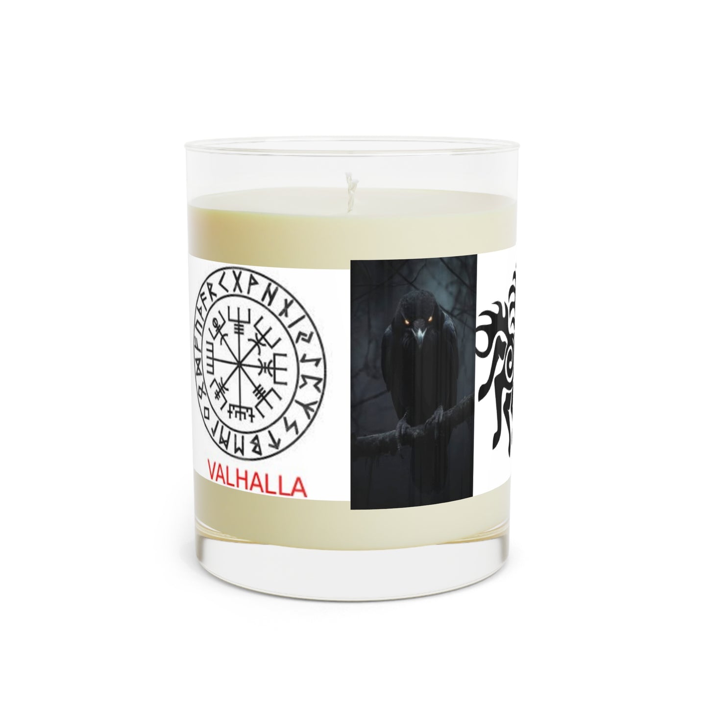 Viking Rune Scented Candle — 11oz Glass (Valhalla & Norse Symbols)