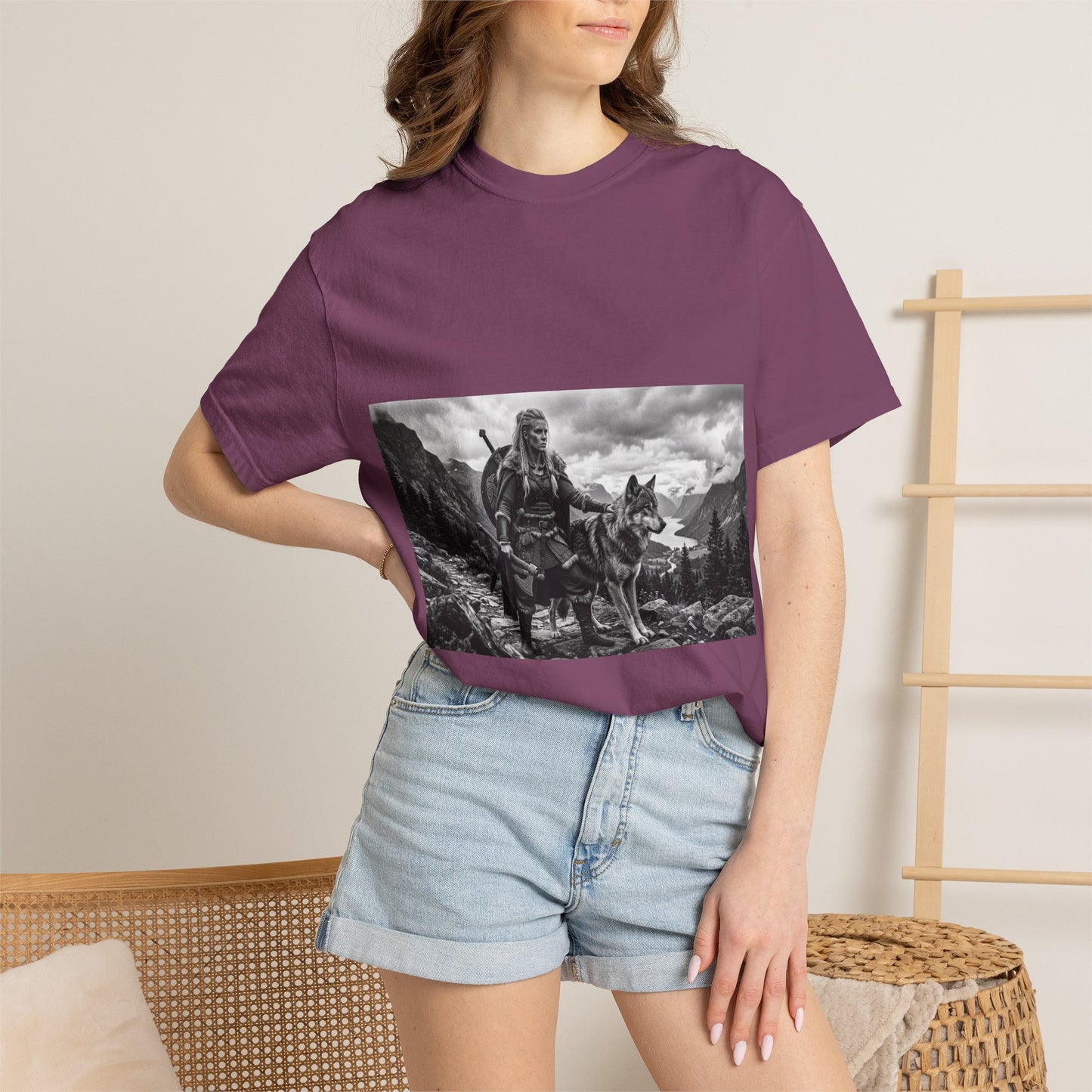Viking Warrior with Wolf T-Shirt