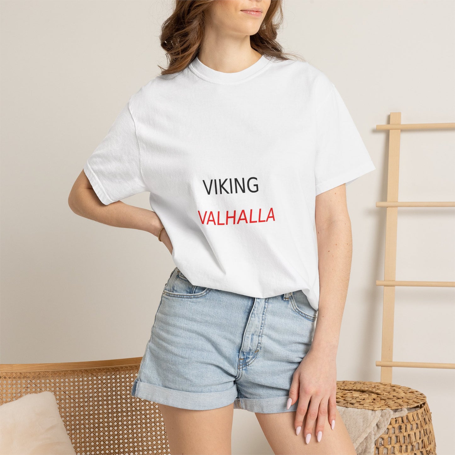 Viking Valhalla T‑Shirt — Norse Rune Compass Back Graphic