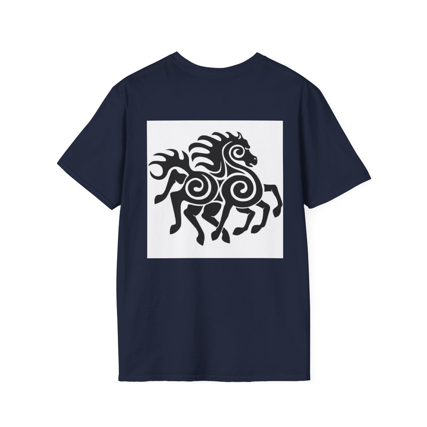 Tribal Horse Graphic T-Shirt — Celtic-Inspired Running Stallion Design