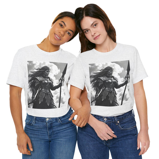 Valkyrie Warrior T-Shirt – Mythic Female Armor Art Tee