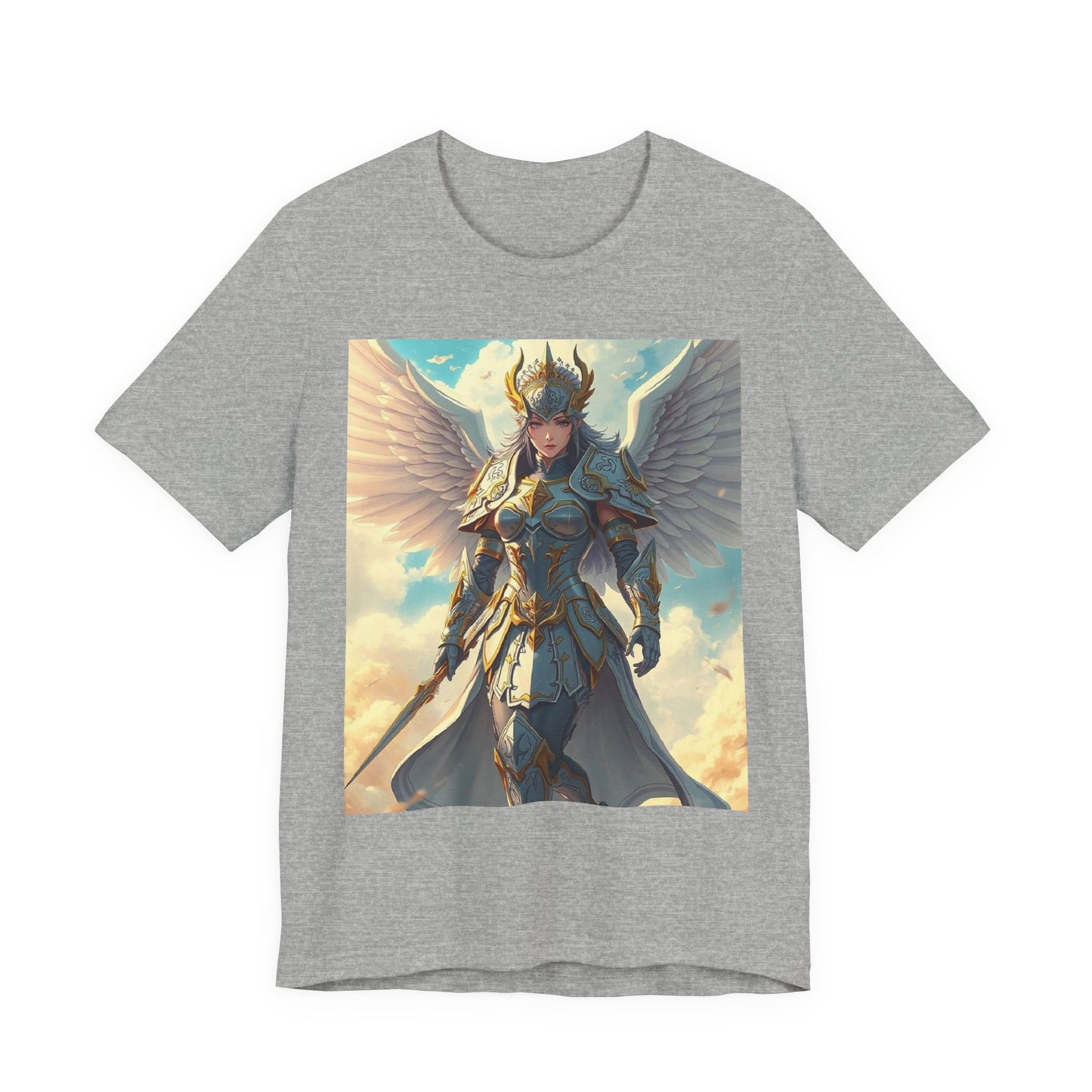 Angel Warrior T-Shirt — Fantasy Valkyrie Winged Armor Graphic Tee
