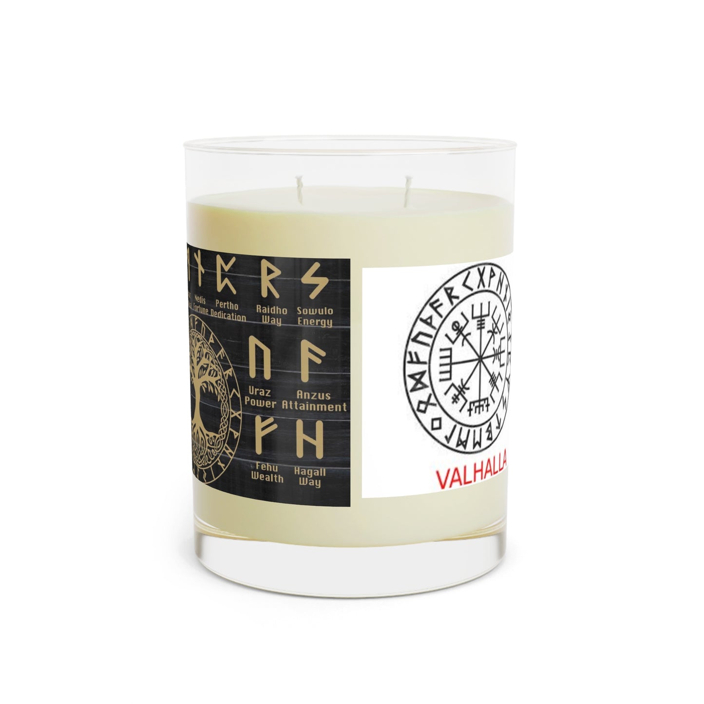 Viking Rune Scented Candle — 11oz Glass (Valhalla & Norse Symbols)