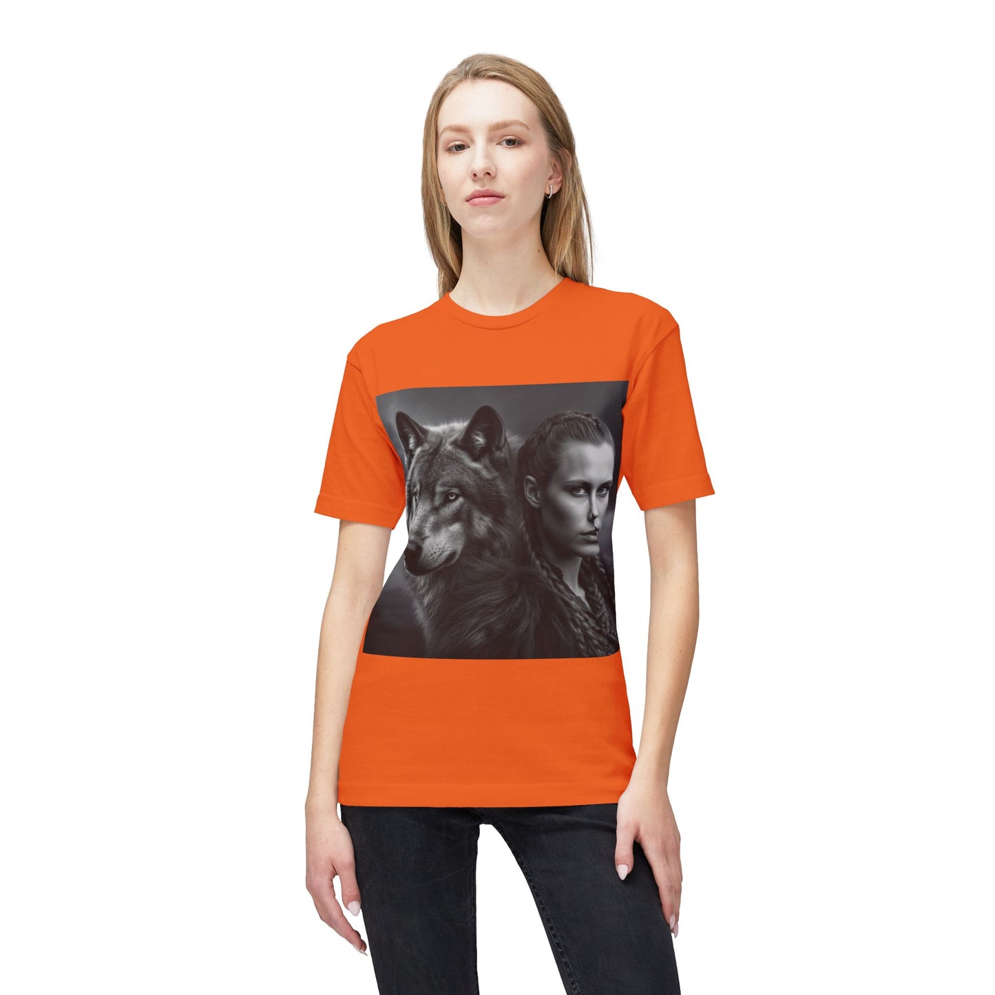 Wolf Spirit T-Shirt — Woman & Wolf Portrait Graphic Tee