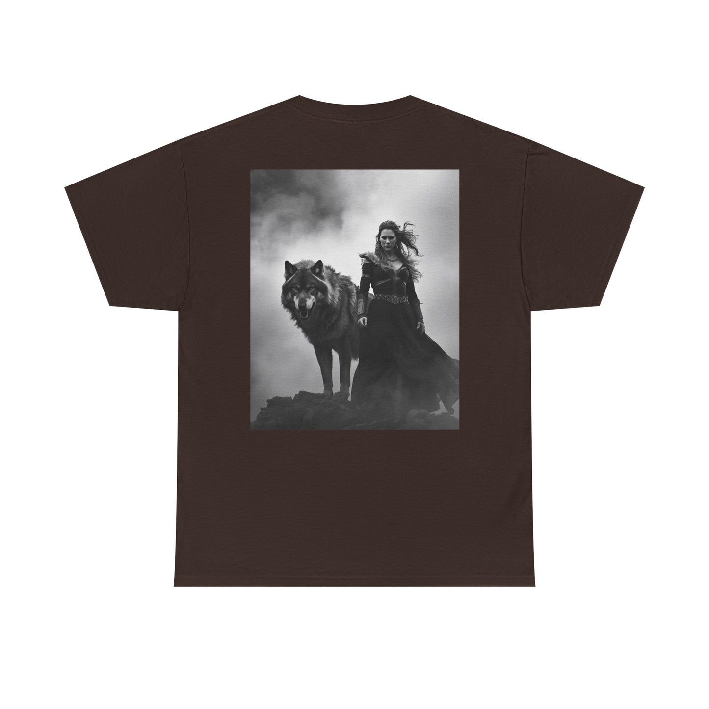 Witch & Wolf T‑Shirt — Gothic Fantasy Graphic Tee