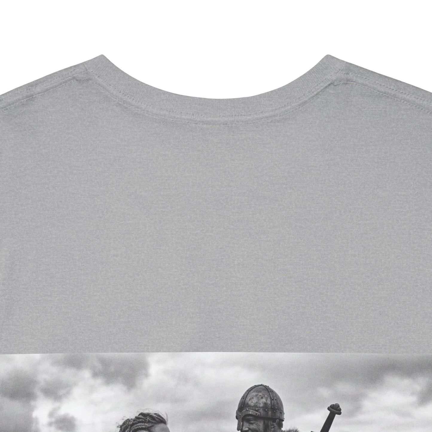 Viking Couple Graphic Tee - Nordic Warrior Photo T-Shirt