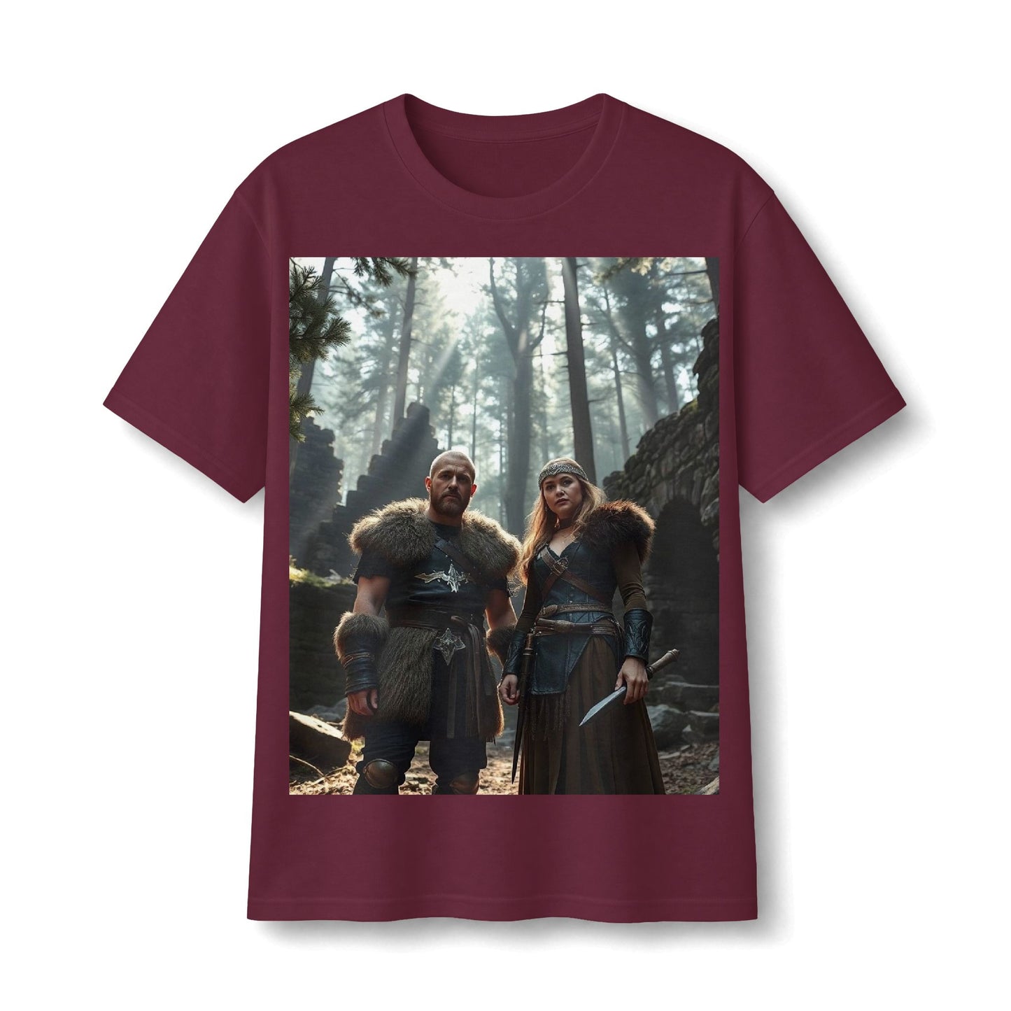 Viking Warriors Forest Light Cotton Tee