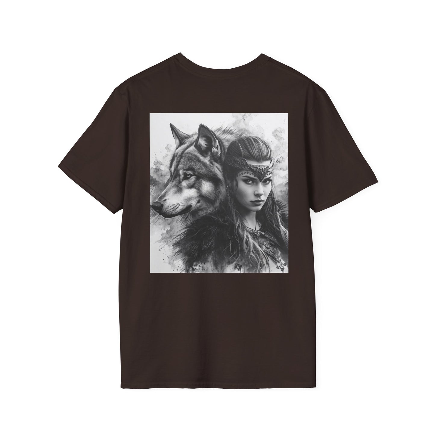 Wolf Spirit T-Shirt — Mystical Warrior Woman Graphic Tee