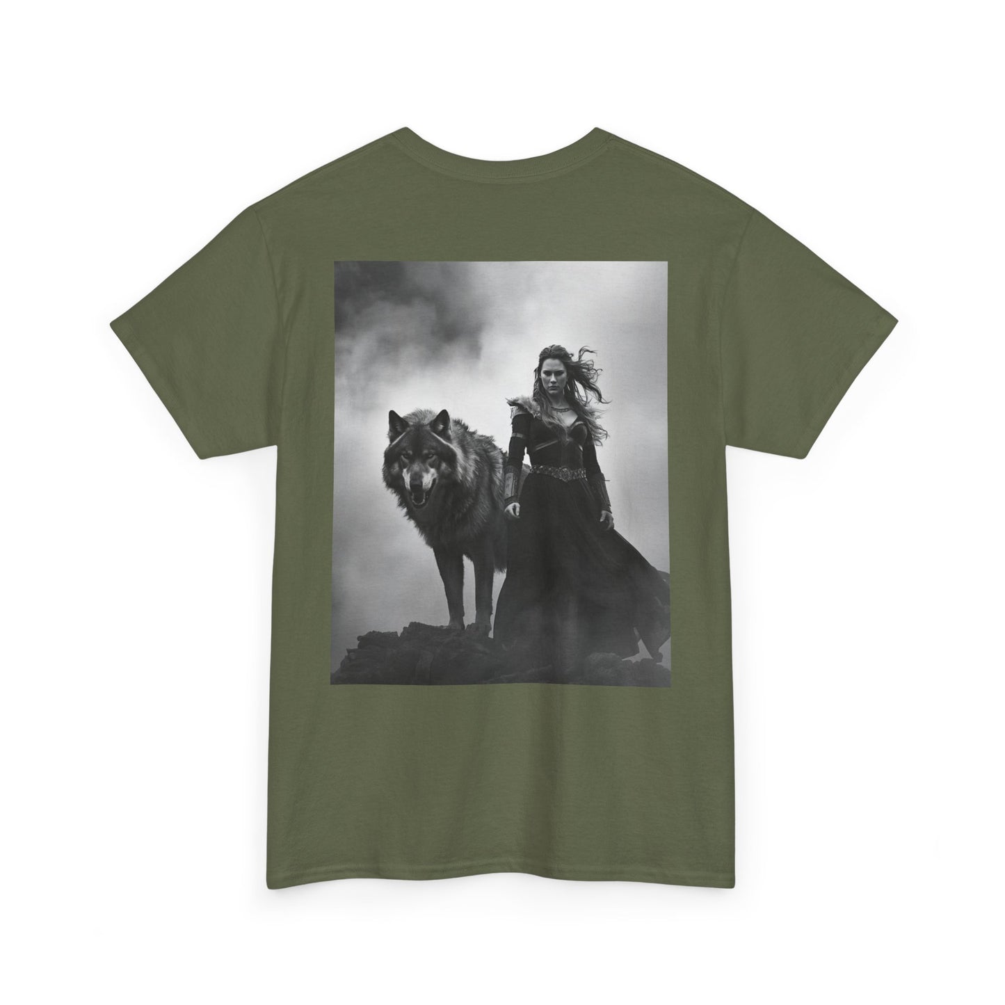 Witch & Wolf T‑Shirt — Gothic Fantasy Graphic Tee