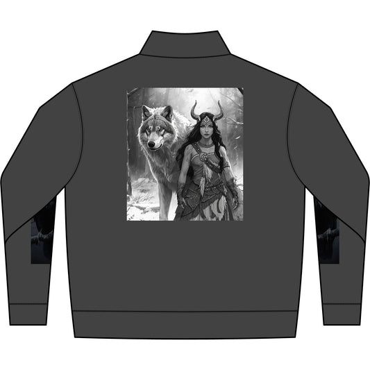 Valkyrie Wolf Half-Zip Sweatshirt