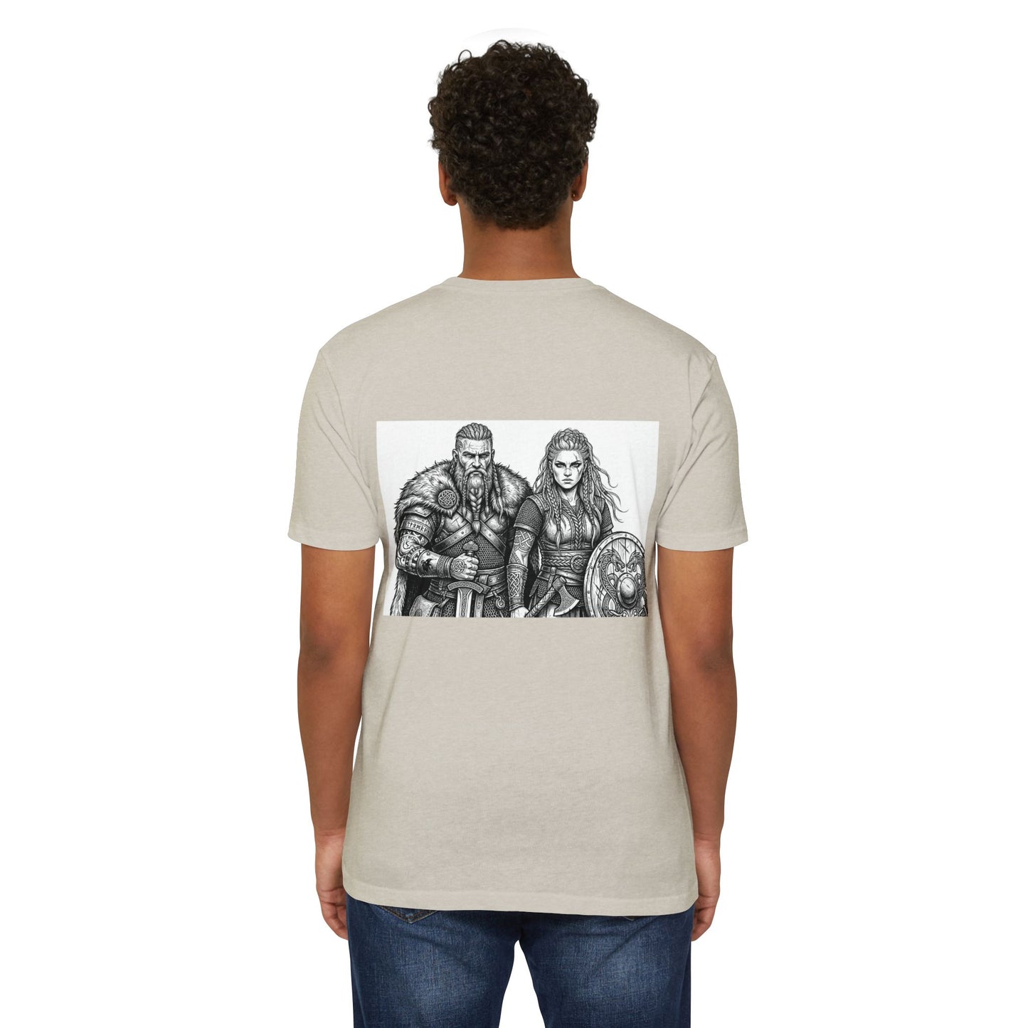Viking Warriors T-Shirt — Norse Warrior Couple Illustration