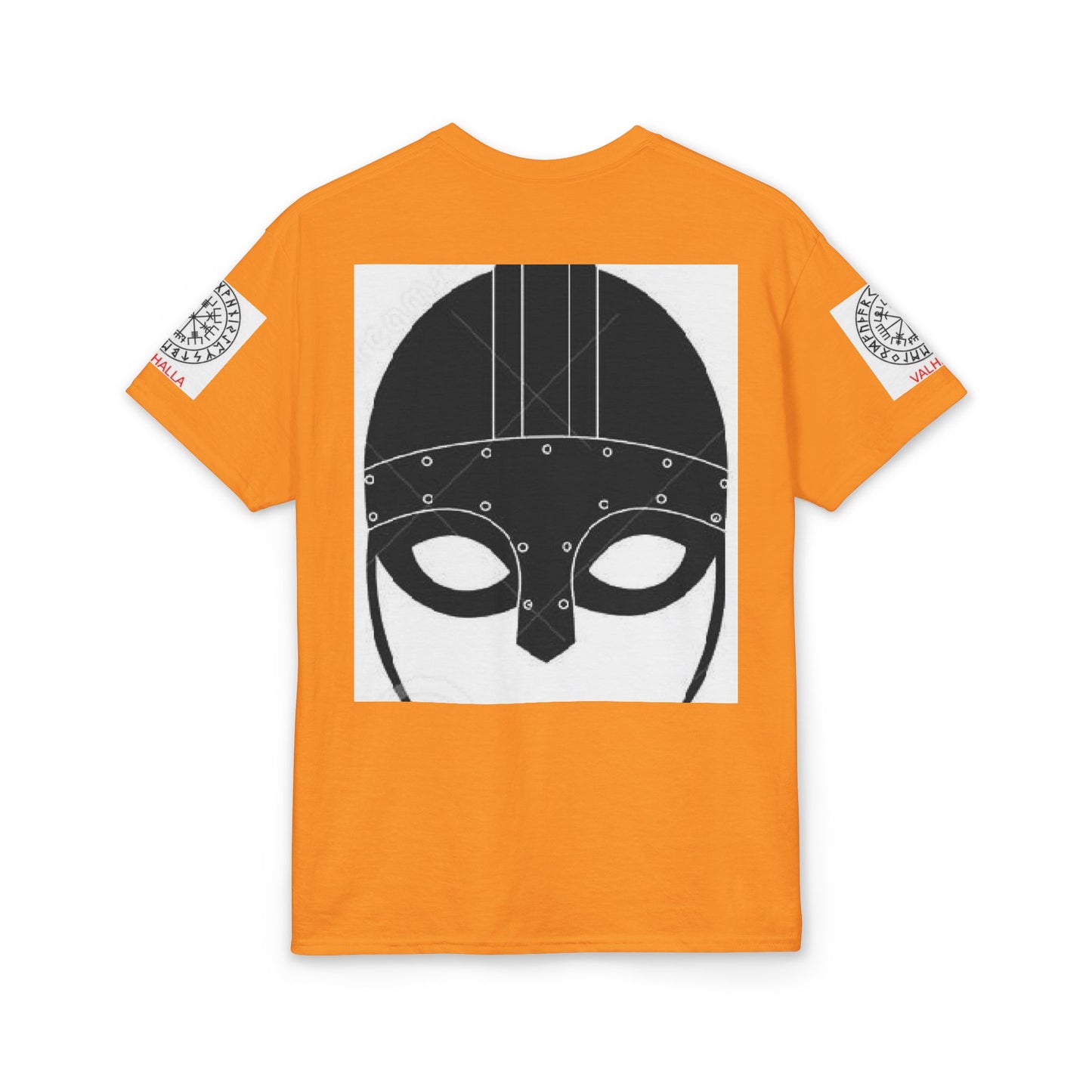 Viking Helmet Graphic T-Shirt — Norse Mask Illustration Tee
