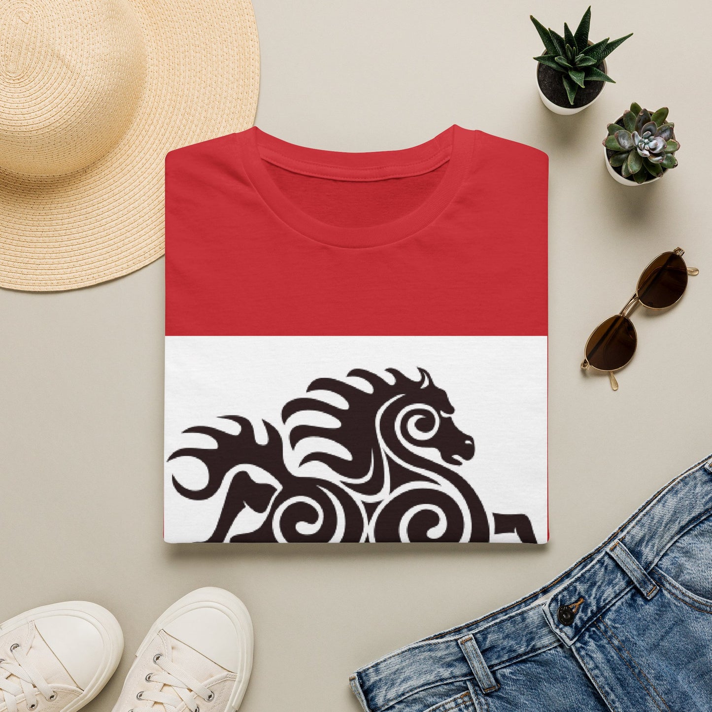 Tribal Horse Graphic T-Shirt — Celtic-Inspired Running Stallion Design