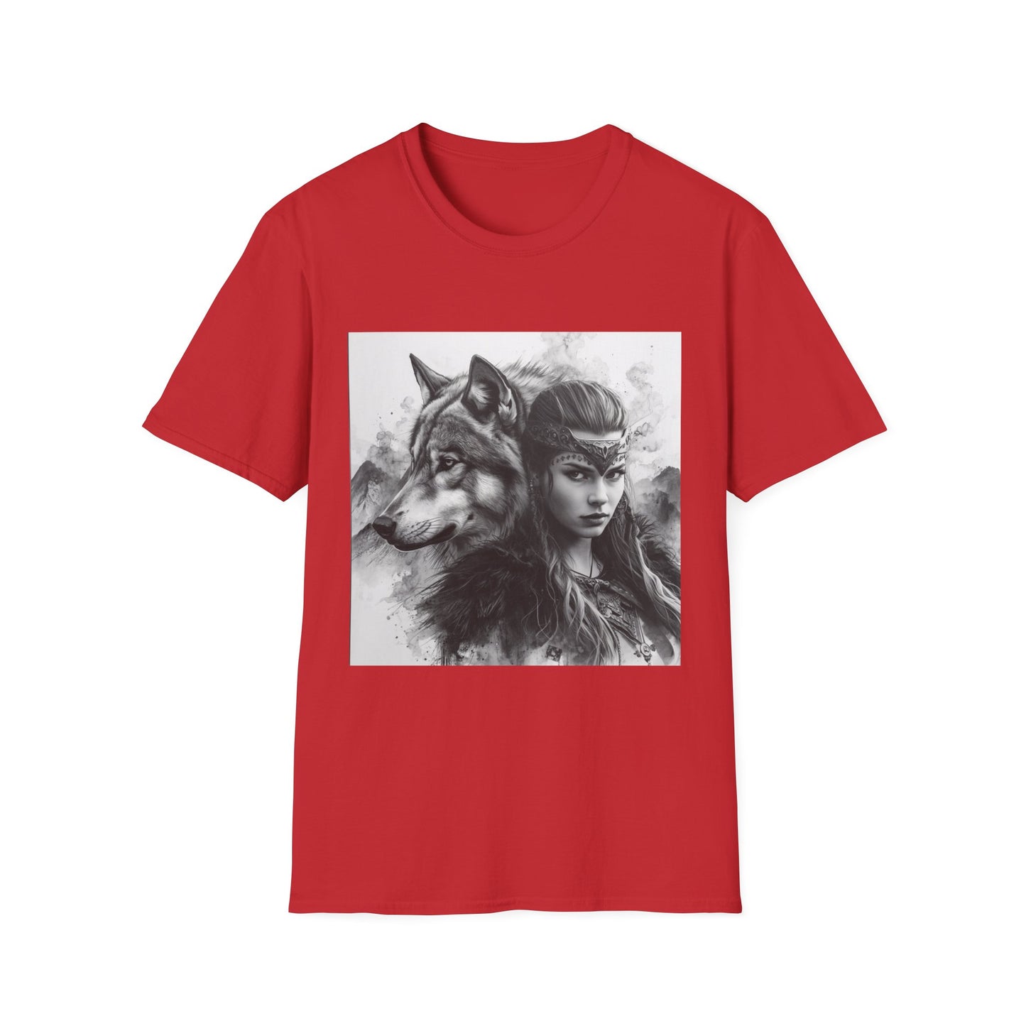 Wolf Spirit T-Shirt — Mystical Warrior Woman Graphic Tee