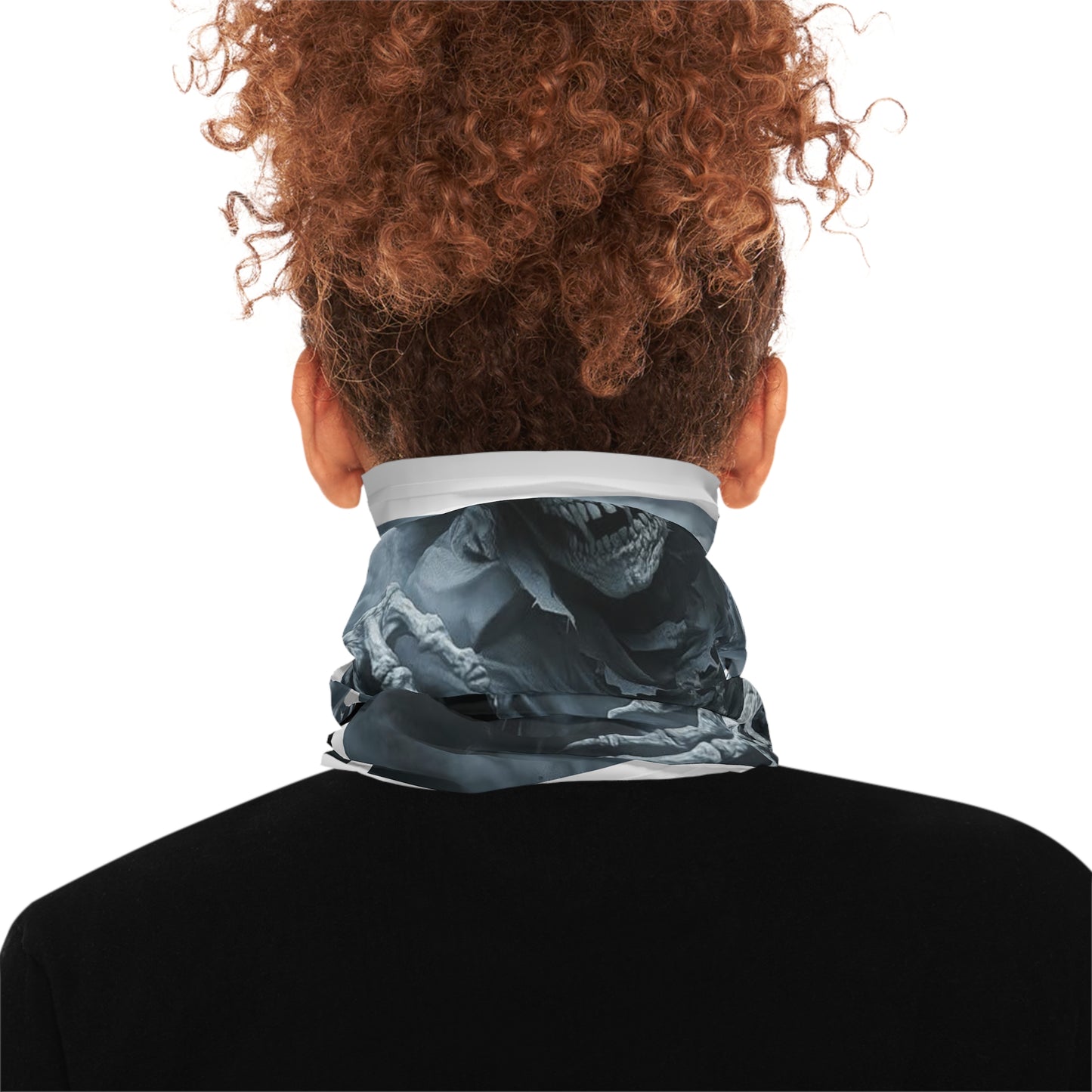 Grim Reaper Skull Neck Gaiter — RIP Horror Face Mask for Halloween