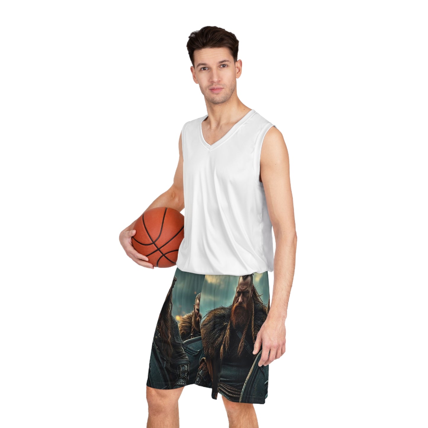 Viking Warriors Basketball Shorts — All-Over Print Athletic Shorts