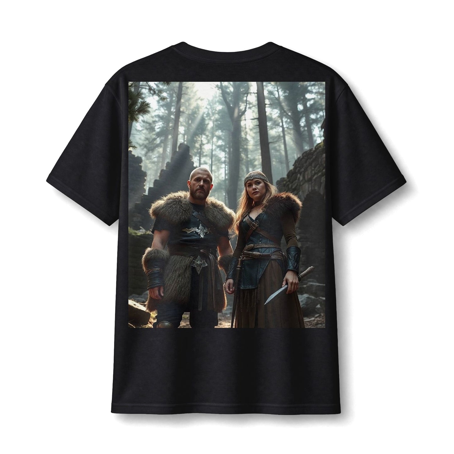 Viking Warriors Forest Light Cotton Tee