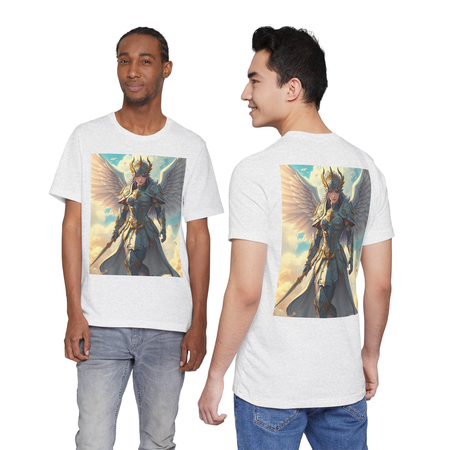 Angel Warrior T-Shirt — Fantasy Valkyrie Winged Armor Graphic Tee