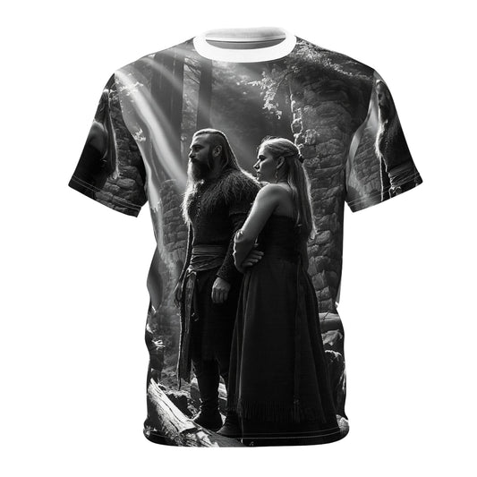 Viking Couple Scene All-Over Print Tee