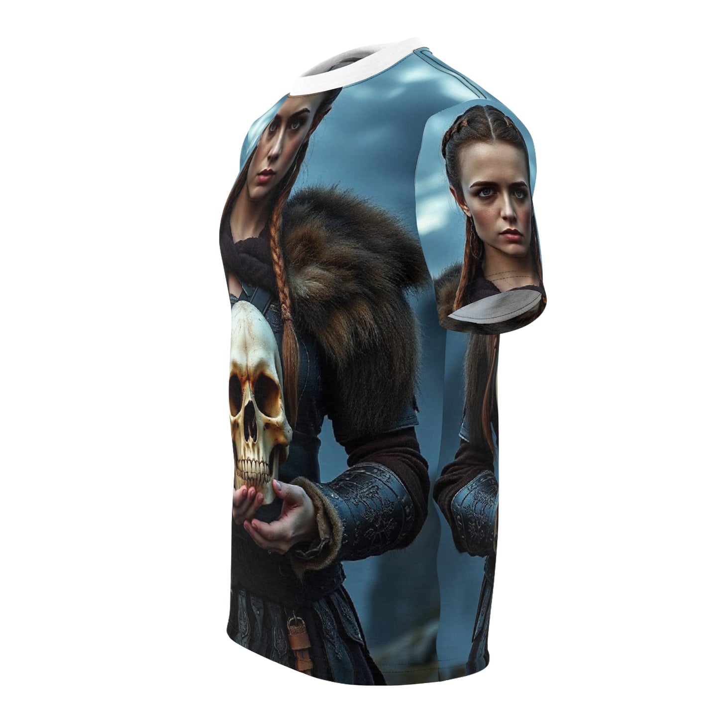 Viking Shieldmaiden Skull Graphic Tee