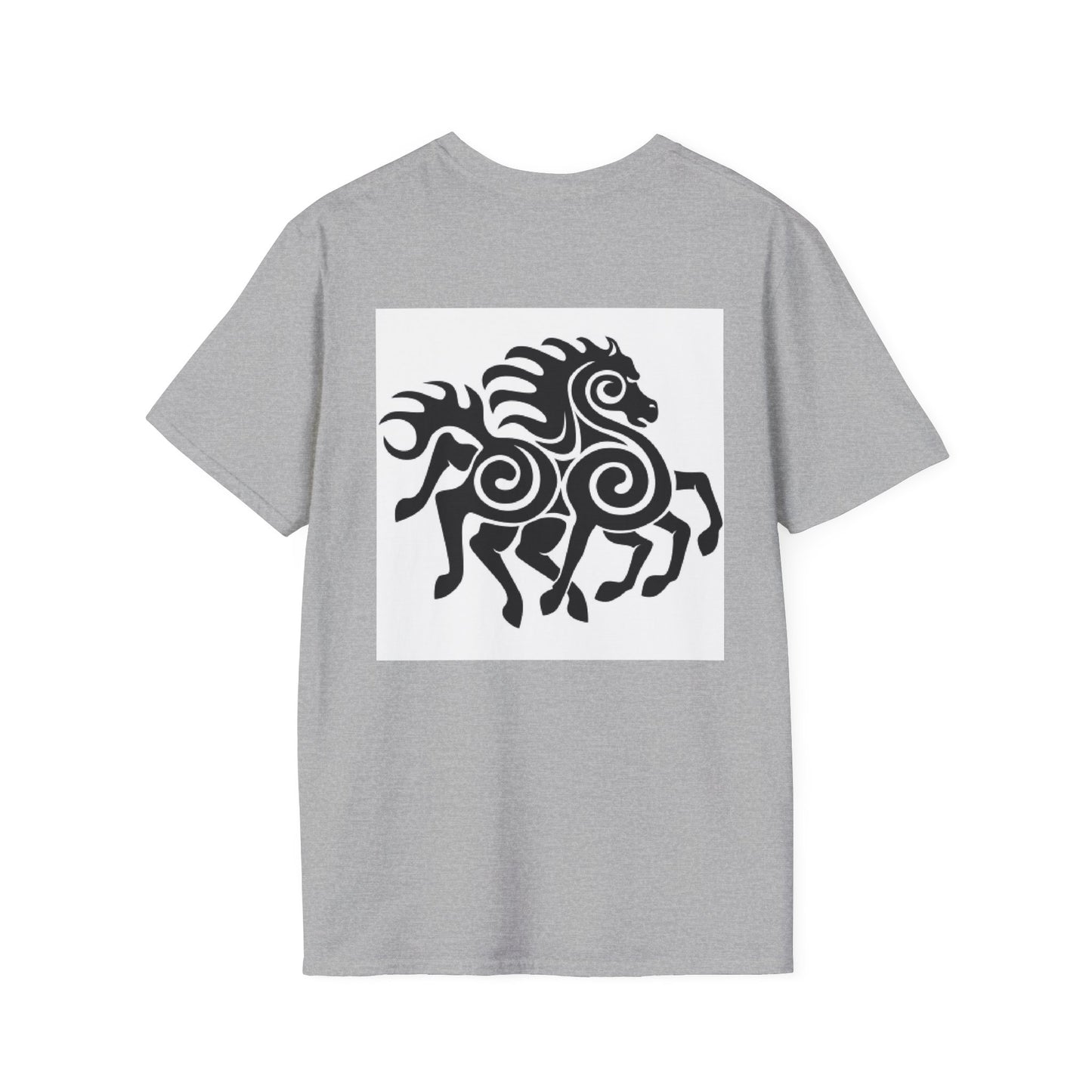 Tribal Horse Graphic T-Shirt — Celtic-Inspired Running Stallion Design