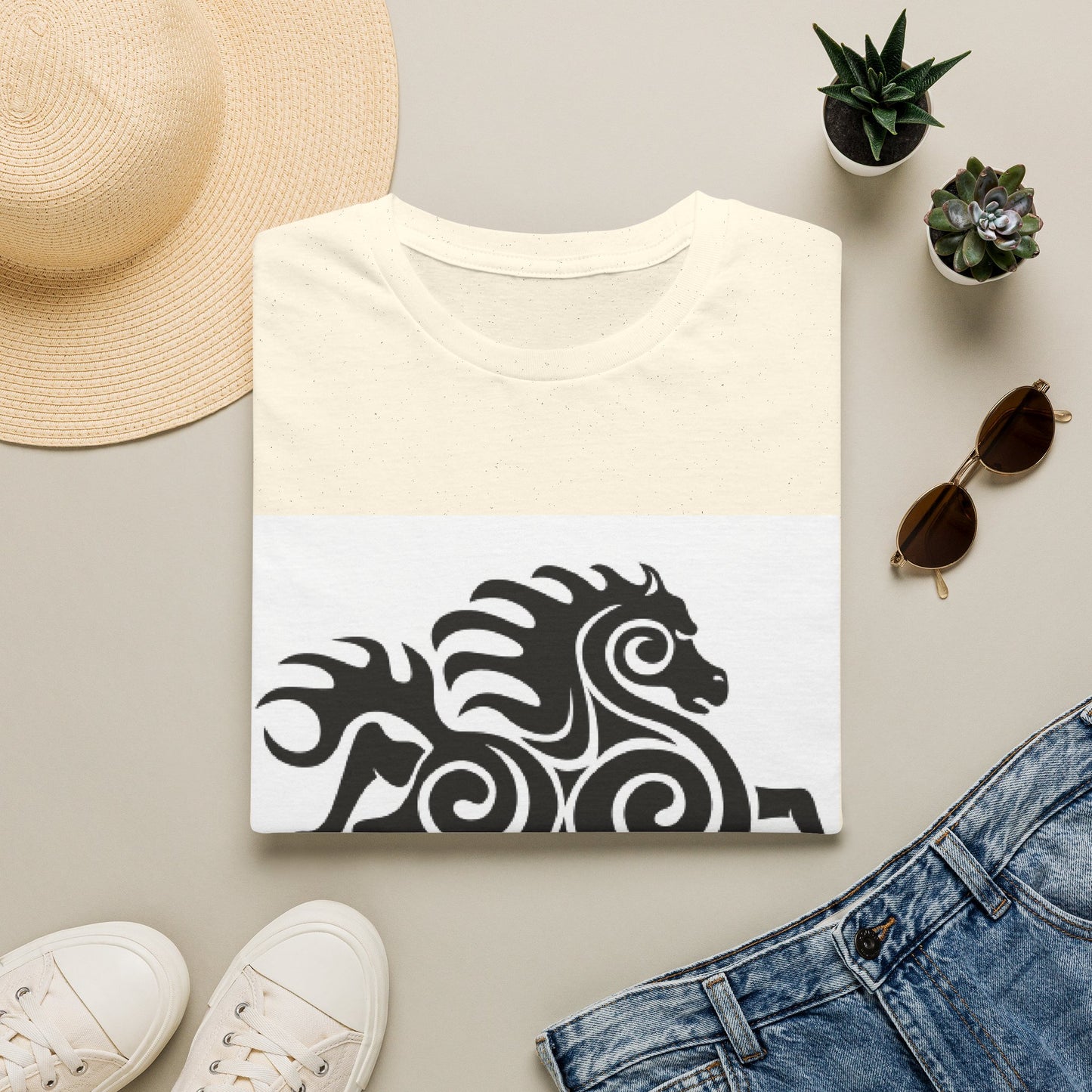 Tribal Horse Graphic T-Shirt — Celtic-Inspired Running Stallion Design