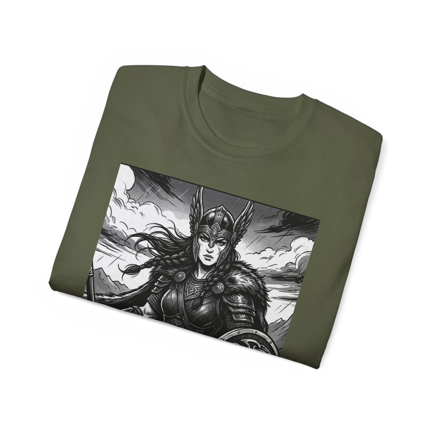 Valkyrie Warrior Tee — Norse Shieldmaiden Graphic T-Shirt