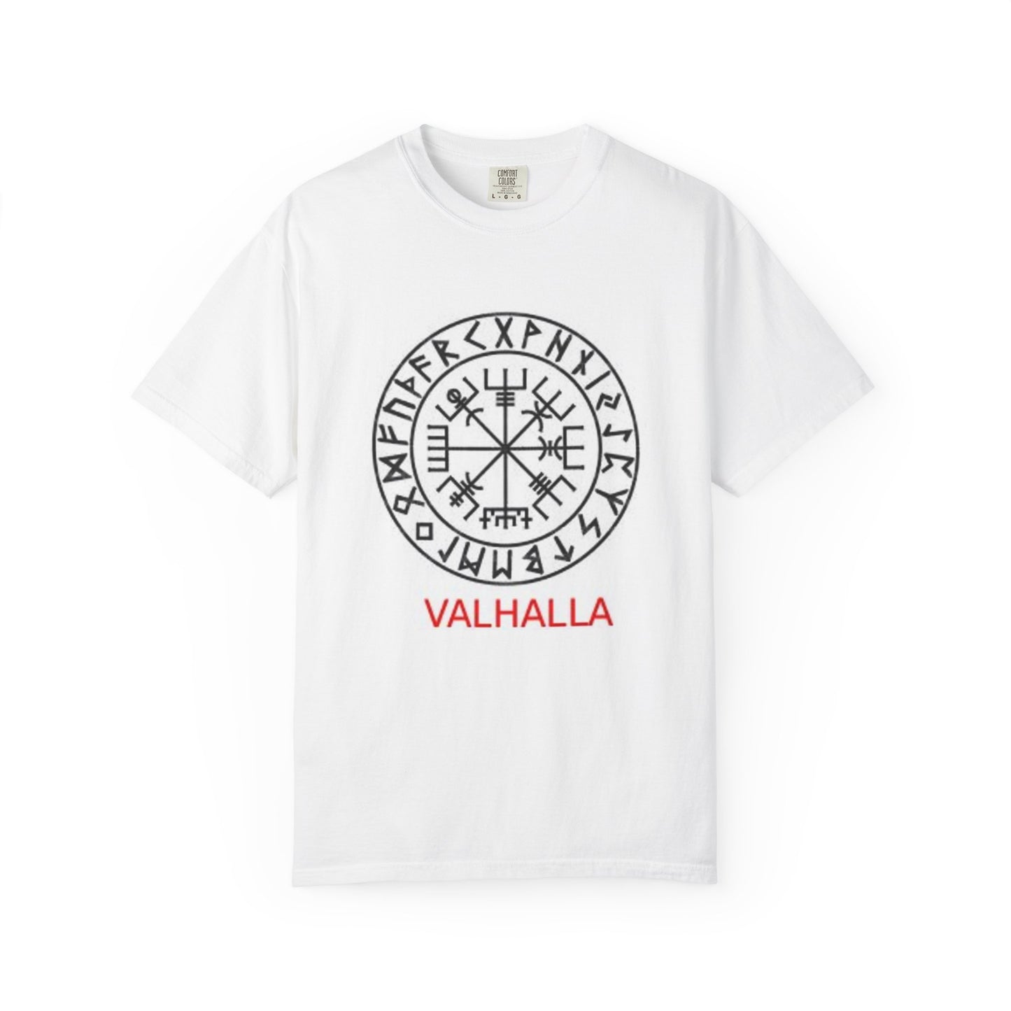 Valhalla Rune Compass T-Shirt — Viking Vegvísir Design